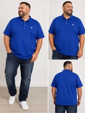 U.S. Polo Assn. Men's Electric Blue Short-Sleeve Polo